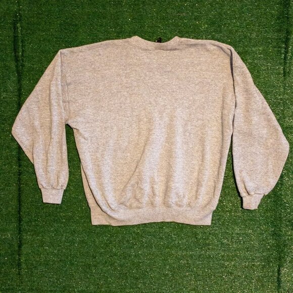 VINTAGE SIGMA PHI EPSILON SWEATER SOFFE FLEECE GRAY PLAID LONG SLEEVE SZ XL Y2K - Picture 4 of 5